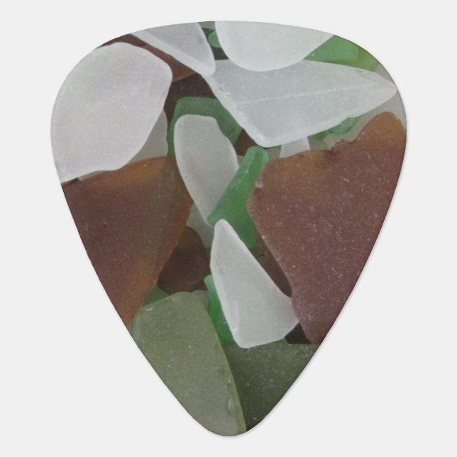 Beautiful Sea Glass Collection Photograph Guitar Pick (Front)