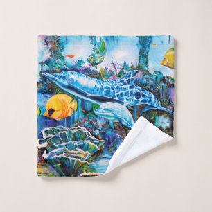 Beautiful Sea Life Near Reef Bath Towel Set