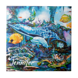 Beautiful Sea Life Near Reef Tile