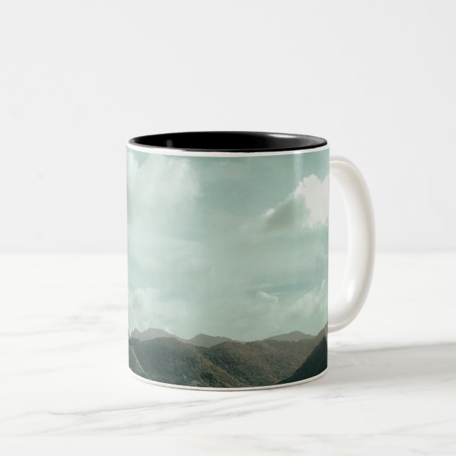 Beautiful Sea Life Two-Tone Coffee Mug (Front Right)