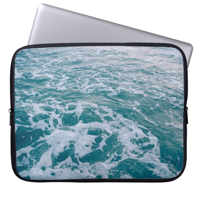 Beautiful sea marble waves texturehipster,backgrou laptop sleeve (Front)