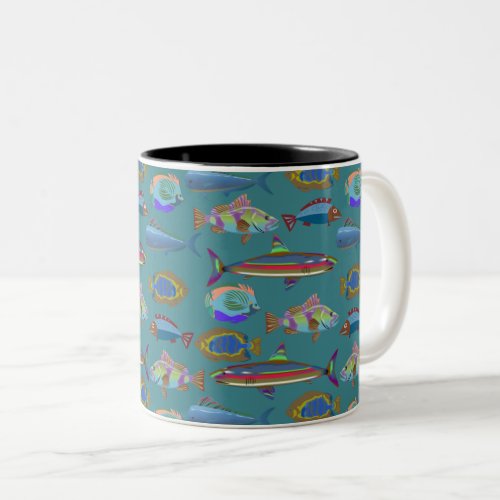 Beautiful Sea Pattern Two_Tone Coffee Mug