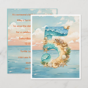 Beautiful Sea Shell Party Digital Download Invitation
