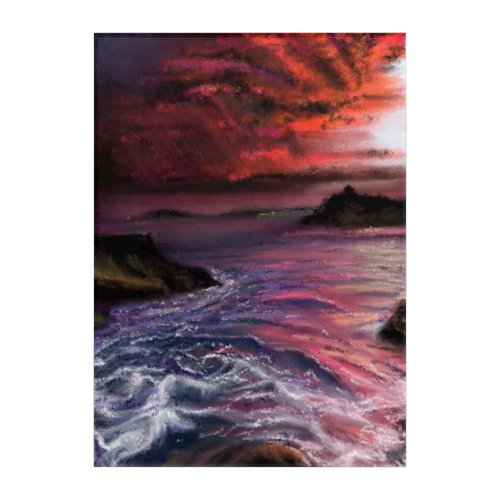 Beautiful Sea Sunset Acrylic Print