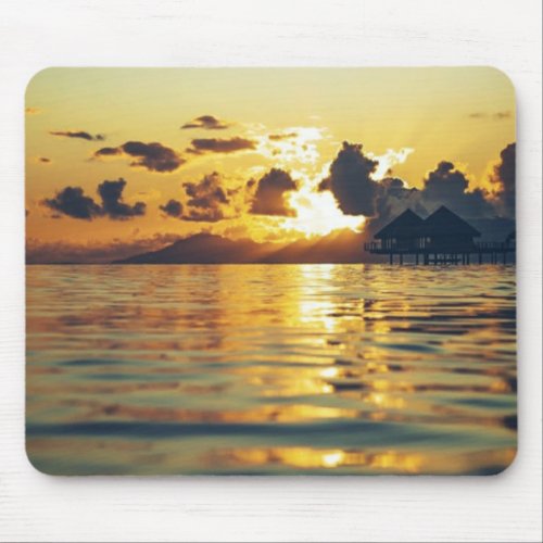 Beautiful sea sunset horizon landscape  mouse pad