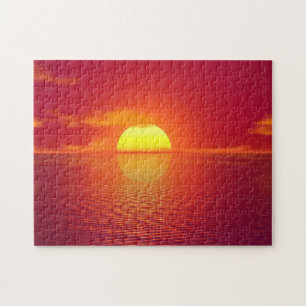 Beautiful Sea Sunset Jigsaw Puzzle