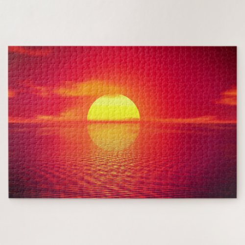 Beautiful Sea Sunset _ Romantic Jigsaw Puzzle