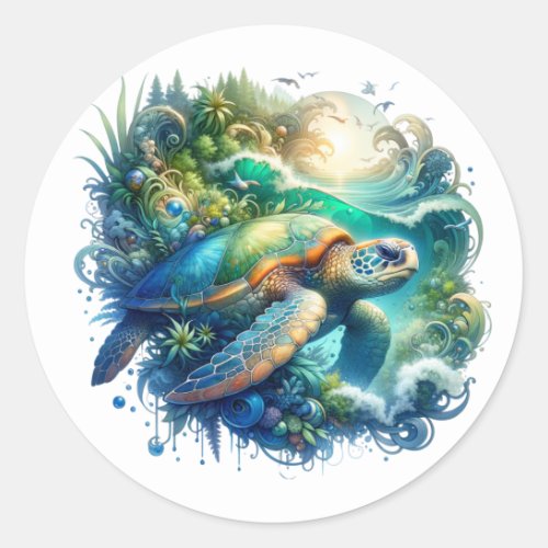 Beautiful Sea Turtle Sticker