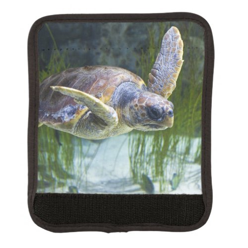 Beautiful Sea Turtle Swimming Luggage Handle Wrap