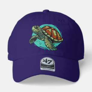 Beautiful Sea Turtle Vector Art Illustration 47 Brand Hat