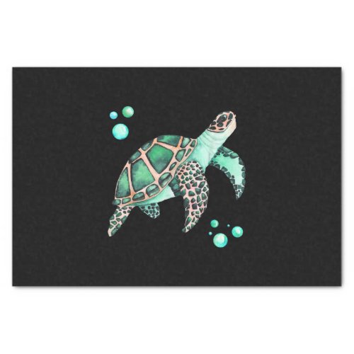 Beautiful Sea Turtle Watercolor Tissue Paper