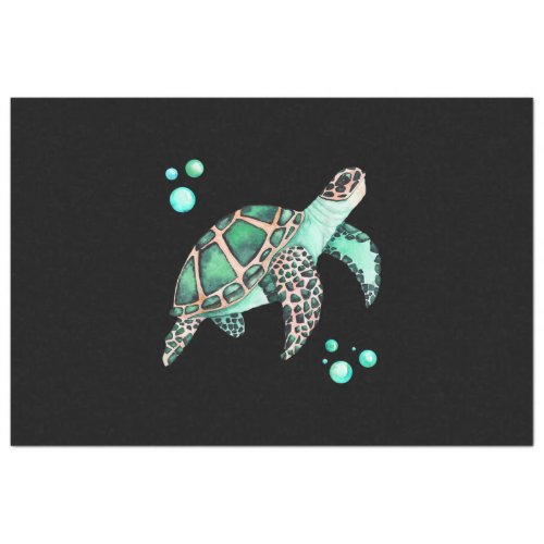 Beautiful Sea Turtle Watercolor Tissue Paper