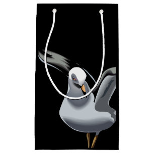 Beautiful Seagull on Black Beach Small Gift Bag