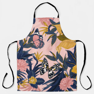 Beautiful seamless artistic sweet tropical pattern apron
