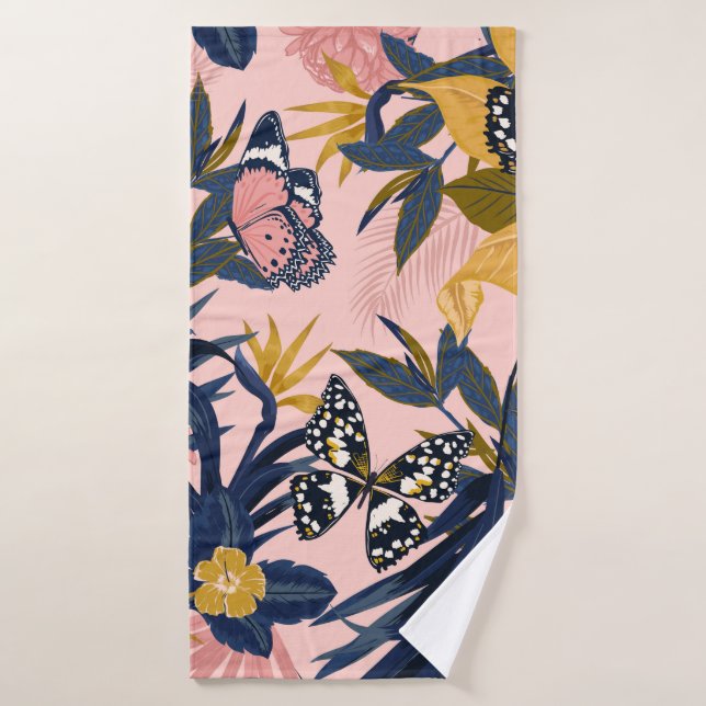 Beautiful seamless artistic sweet tropical pattern bath towel (Bath Towel)