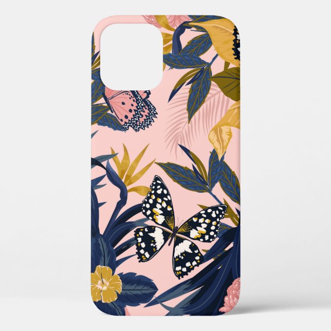 Beautiful seamless artistic sweet tropical pattern Case-Mate iPhone case (Back)