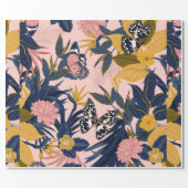 Beautiful seamless artistic sweet tropical pattern wrapping paper (Flat)
