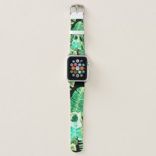 Beautiful seamless floral summer pattern backgroun apple watch band