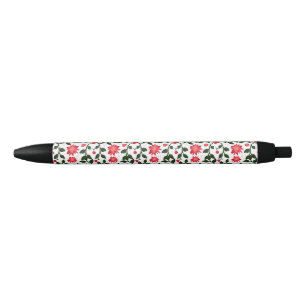 Beautiful seamless floral vine cherry pattern pen