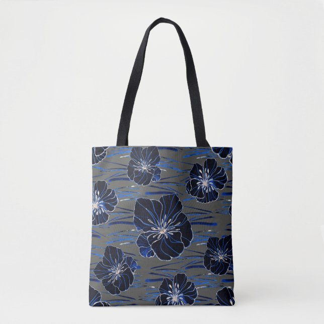 Beautiful seamless pattern with watercolor stylize tote bag (Front)