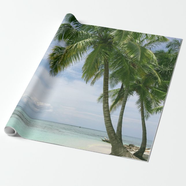 Beautiful Seascape Wrapping Paper (Unrolled)