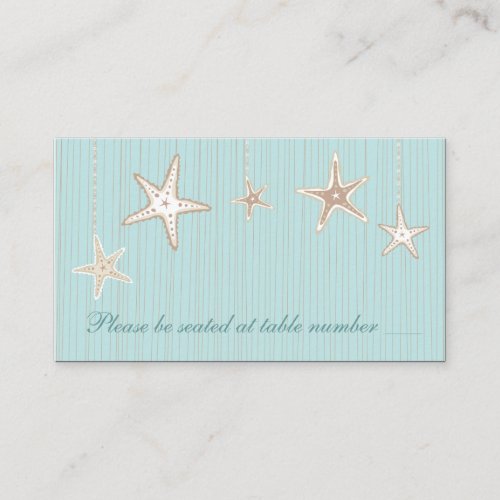 Beautiful Seashell Beach Wedding Table Place Cards Business Cards