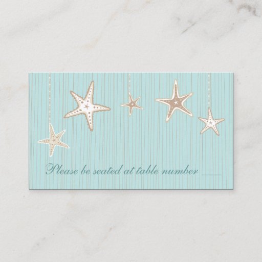 Customizable Beautiful Seashell Beach Wedding Table Place Cards Business Cards