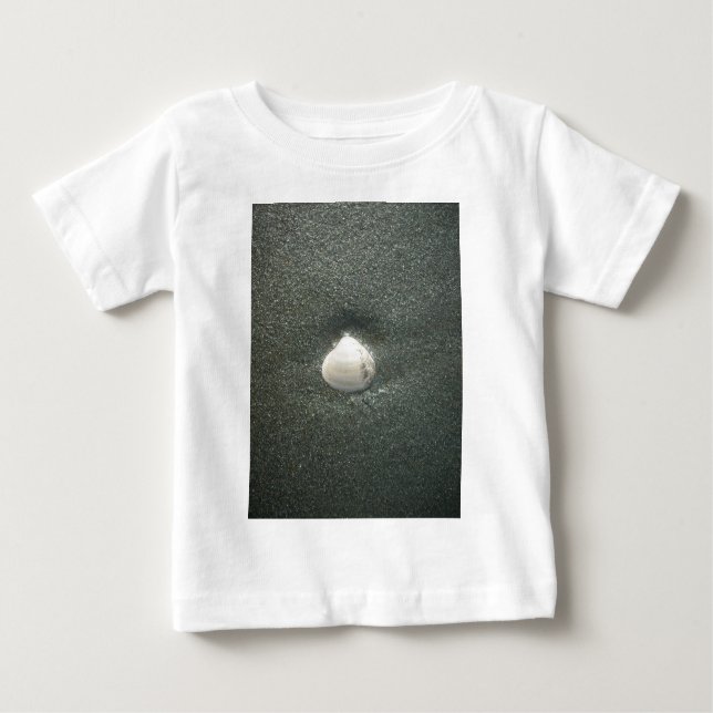 Beautiful Seashell in the Sand: A Salty Souvenir Baby T-Shirt (Front)