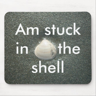 Beautiful Seashell in the Sand: A Salty Souvenir Mouse Pad