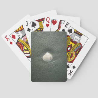 Beautiful Seashell in the Sand: A Salty Souvenir Poker Cards