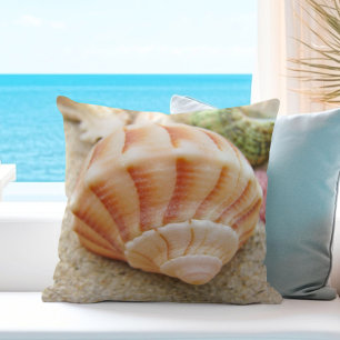 Beautiful Seashell Photo Throw Pillow