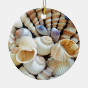 Beautiful Seashells, Summer, Beach, Shells Ceramic Ornament