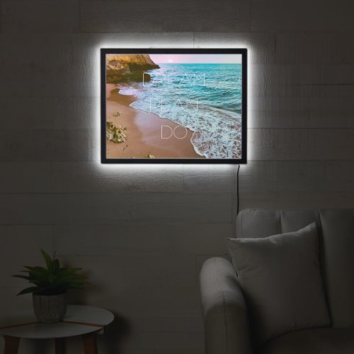 Beautiful Seaside Beach Sunset LED Sign