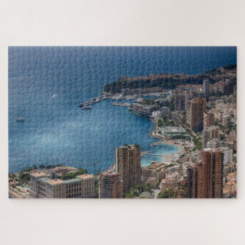 Beautiful Seaside View of Monte Carlo Monaco  Jigsaw Puzzle