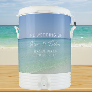 Beautiful Seaside Wedding Custom Beach Beverage Cooler