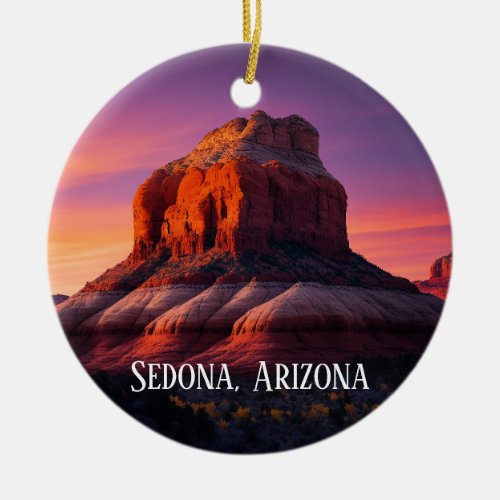 Beautiful Sedona Arizona Red Rocks Landscape Art Ceramic Ornament