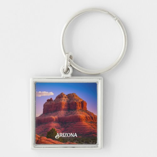 Beautiful Sedona Arizona Red Rocks Landscape Art Keychain