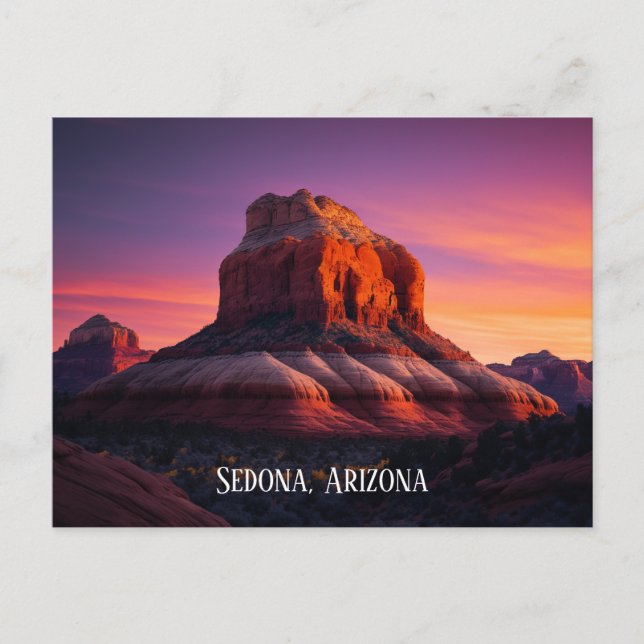 Beautiful Sedona Arizona Red Rocks Landscape Art Postcard (Front)