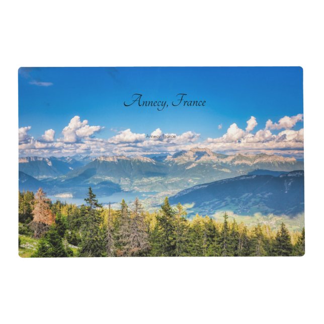 Beautiful Semnoz, Annecy, France landscape photo  Placemat (Back)