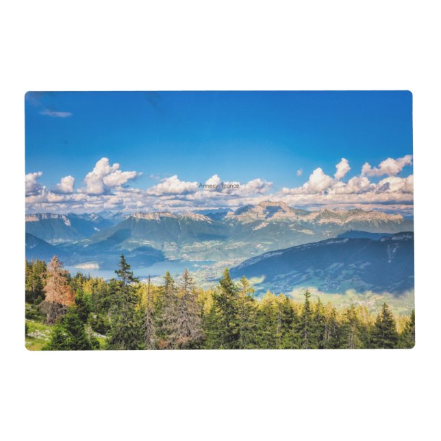 Beautiful Semnoz, Annecy, France landscape photo Placemat (Back)
