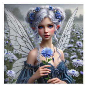 Beautiful September Fairy in Asters Acrylic Print
