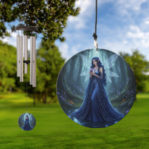 Beautiful September Sapphire Fairy Wind Chime