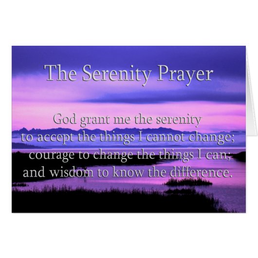beautiful serenity prayer card (Front Horizontal)