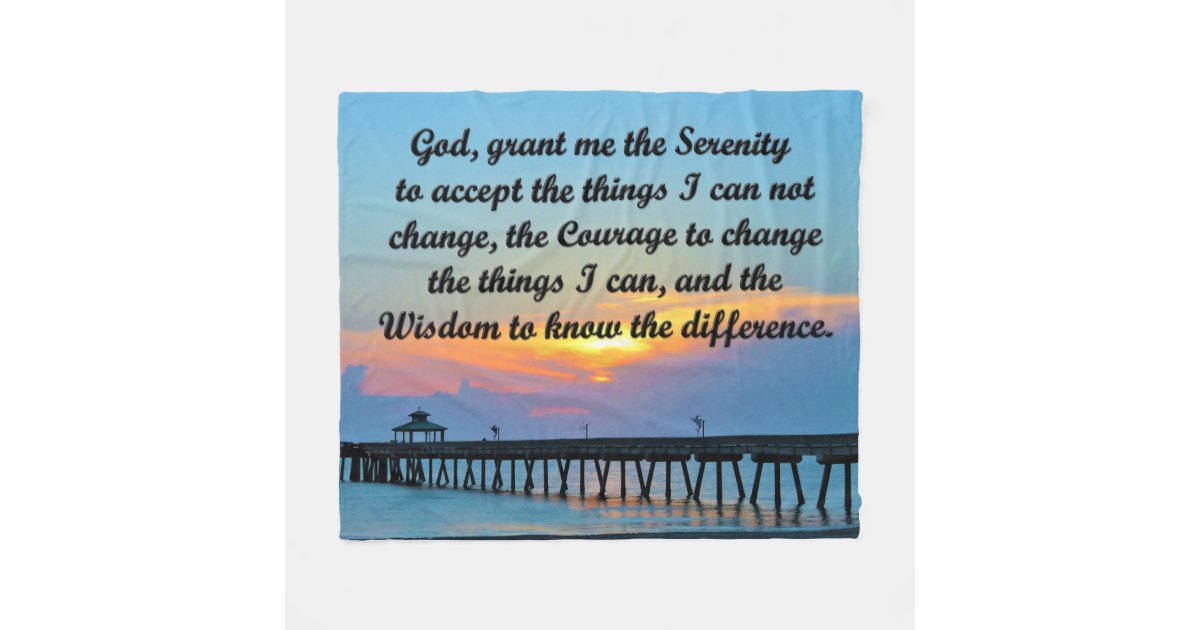 BEAUTIFUL SERENITY PRAYER FLEECE BLANKET Zazzle