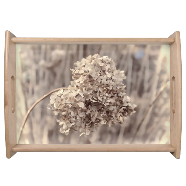 Beautiful Serving Tray, Antique Flower Photo Serving Tray (Front)