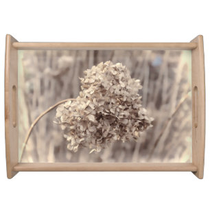 Beautiful Serving Tray, Antique Flower Photo Tray