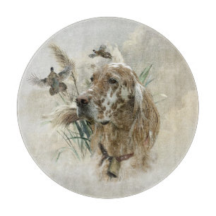 Beautiful Setter with Pheasants , Art Cutting Board