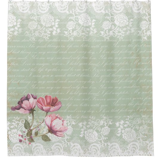 Beautiful Shabby Chic Country Shower Curtain Zazzle Com