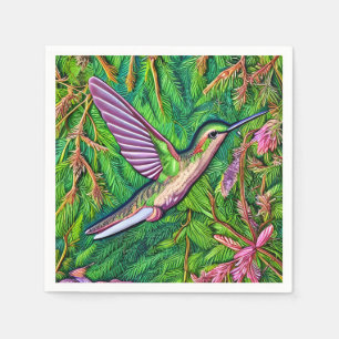 Beautiful Shabby Chic Little Hummingbird. Napkins