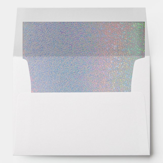 Beautiful Shades of blue Pink Iridescent Lined Envelope (Back (Bottom))